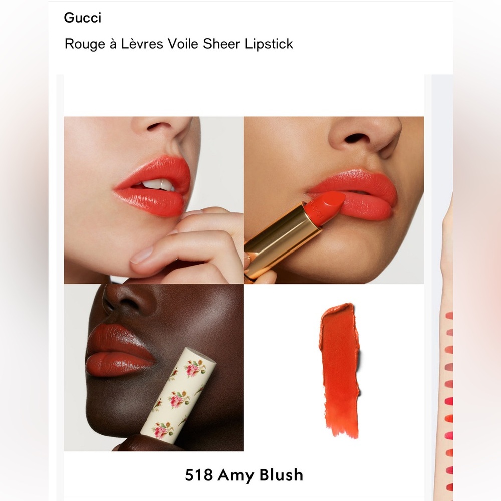NIB Gucci Rouge A Levres Lipstick in Shade 518 Amy Blush - Picture 2 of 2